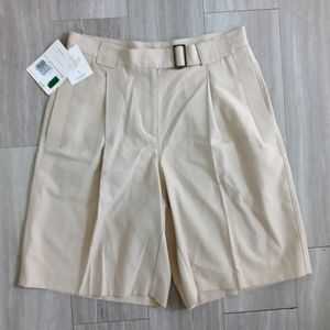 NWT LizGolf High Waisted Pleated Belted Shorts Cheeky Vintage High Rise Mom Shor